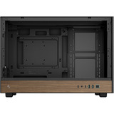 DeepCool CH260 WOOD, Tower-Gehäuse schwarz/holz, Tempered Glass