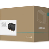 DeepCool CH260 WOOD, Tower-Gehäuse schwarz/holz, Tempered Glass