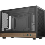 DeepCool CH260 WOOD, Tower-Gehäuse schwarz/holz, Tempered Glass