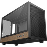 DeepCool CH260 WOOD, Tower-Gehäuse schwarz/holz, Tempered Glass