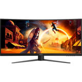 AOC CU34G4, Gaming-Monitor 86.4 cm (34 Zoll), schwarz (matt), WQHD, Fast-VA, Curved, Adaptive-Sync, AMD FreeSync Premium, 180Hz Panel