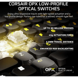 Corsair Vanguard AIR 99, Gaming-Tastatur schwarz, DE-Layout, Corsair OPX Low Profile