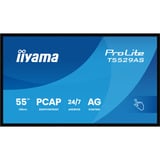 iiyama ProLite T5529AS-B1AG , LED-Monitor 139 cm (54.6 Zoll), schwarz (matt), UltraHD/4K, VA, Touchscreen, Android, USB-C