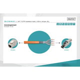 Digitus Professional Cat.7 S/FTP Verlegekabel simplex, B2ca orange, 1.000 Meter Trommel