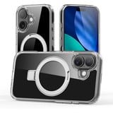 Nevox StyleShell SHOCKFlex mit Standfunktion, Handyhülle transparent, iPhone 17, kompatibel mit MagSafe