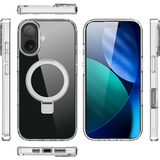 Nevox StyleShell SHOCKFlex mit Standfunktion, Handyhülle transparent, iPhone 17, kompatibel mit MagSafe