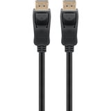 goobay Kabel DisplayPort Stecker > DisplayPort Stecker, 8K / 144Hz schwarz, 2 Meter, 54 Gbit/s, DisplayPort 2.0 / 2.1