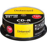 Intenso CD-R 700 MB, CD-Rohlinge 52fach, 25 Stück