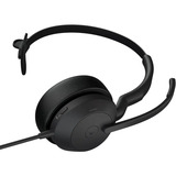 Jabra Evolve2 50, Headset schwarz, Microsoft Teams Version, Bluetooth 5.2, USB-C und USB-A, Mono