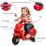 Jamara Ride-on Vespa GTS 125, Kinderfahrzeug rot, Lithium-Ionen-Akku