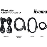 iiyama ProLite XB2797QSU-B1, LED-Monitor 68.5 cm (27 Zoll), schwarz (matt), QHD, IPS, HDMI, DP, USB-Hub, Ergonomischer Standfuß