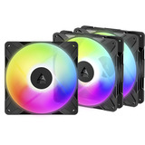 ARCTIC P14 Pro Reverse A-RGB, Gehäuselüfter schwarz, 3er Pack, 140 mm