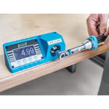 Hazet Elektronisches Drehmoment-Prüfgerät (7903E), Messgerät blau/schwarz, 1,5 – 30 Nm, 3/8 Zoll Sechskant, 1/4 Zoll Vierkant, 3/8 Zoll Vierkant