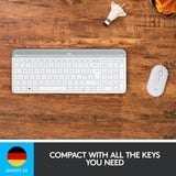 Logitech MK470 Slim Combo, Desktop-Set weiß, DE-Layout, Scherenmechanik