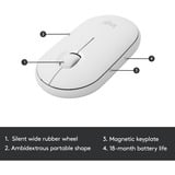 Logitech MK470 Slim Combo, Desktop-Set weiß, DE-Layout, Scherenmechanik