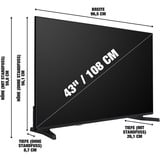 Telefunken D43U790B2CW, LED-Fernseher 108 cm (43 Zoll), schwarz, UltraHD/4K, Triple-Tuner, SmartTV, VIDAA-Betriebssystem