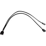 Alphacool Y-Kabelsplitter aRGB 3-Pin auf 2x 3-Pin, 30cm schwarz, inkl. Steckverbinder