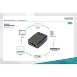 Digitus Adapter HDMI > HDMI schwarz, UHD 4K@60Hz