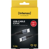 Intenso USB Kabel C315C schwarz, USB-C auf USB-C