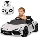 Jamara Ride-on Lamborghini Revuelto 2,4GHz, Kinderfahrzeug weiß, Fernsteuerung, Lithium-Ionen-Akku