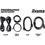 iiyama ProGraphic HB2701UHSNP-B1, LED-Monitor 68.5 cm (27 Zoll), schwarz (matt), UltraHD/4K, IPS, HDMI, DP, USB-C, USB-Hub