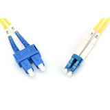 Digitus LWL Patchkabel, Duplex, LC > SC Stecker, Singlemode OS2 gelb, 3 Meter