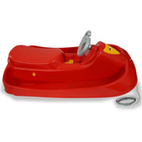Jamara Snow Play - Bob Ralley 100 cm mit Lenkrad und Bremse, Schlitten rot