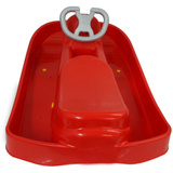 Jamara Snow Play - Bob Ralley 100 cm mit Lenkrad und Bremse, Schlitten rot
