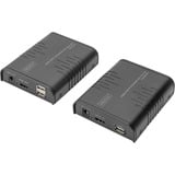 Digitus Full HD HDMI KVM IP Extender Set, KVM-Switch schwarz, Full HD, 120m