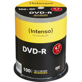 Intenso DVD-R 4,7 GB, DVD-Rohlinge 16fach, 100 Stück