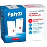 FRITZ! Mesh-Set 2700 2er-Pack, Repeater weiß/grau, Wi-Fi 7 mit bis zu 6,5 GBit/s