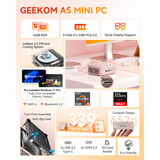 GEEKOM A5, Mini-PC champagner, Windows 11 Pro