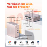 GEEKOM A5, Mini-PC champagner, Windows 11 Pro