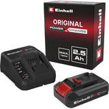 EINHELL Power-X-Change Starter-Kit, 18Volt 2,5Ah, Set schwarz/rot, Akku + Ladegerät