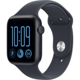 Apple Watch SE 3, Smartwatch schwarz, 44 mm, Sportarmband Navyblau M/L, Cellular
