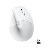 Logitech Lift, Maus weiß/hellgrau, Logi Bolt, Bluetooth, Windows/macOS/iPadOS