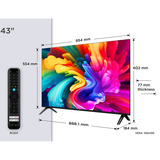 TCL 43SF560, QLED-Fernseher 109 cm (43 Zoll), schwarz, FullHD, Triple Tuner, Fire TV