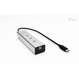 i-tec USB-C Charging Hub silber, Power Delivery, USB-C Video