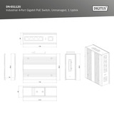 Digitus 4 Port Gigabit PoE Industrial, Unmanaged, Switch 