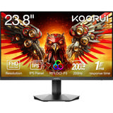 Koorui G2411P, Gaming-Monitor 60.5 cm (23.8 Zoll), schwarz, FullHD, IPS, HDMI, DP, FreeSync Premium, HDR, 200Hz Panel