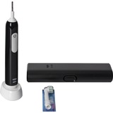  Oral-B Pro 1 Cross Action , Elektrische Zahnbürste schwarz, mit Reiseetui