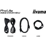 iiyama ProLite XB2493HSU-B1, LED-Monitor 60.5 cm (23.8 Zoll), schwarz (matt), FullHD, IPS, HDMI, DP, USB-Hub, Adaptive-Sync, 120Hz Panel