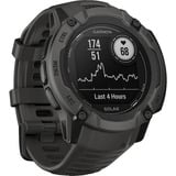 Garmin Instinct 2X Solar, Smartwatch dunkelgrau, 55 mm, Silikon-Armband