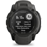 Garmin Instinct 2X Solar, Smartwatch dunkelgrau, 55 mm, Silikon-Armband