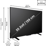 Toshiba 55UV2363DA, LED-Fernseher 139 cm (55 Zoll), schwarz, UltraHD/4K, Triple Tuner, SmartTV, VIDAA