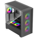 Xilence Flux X916.ARGB, Tower-Gehäuse schwarz, Tempered Glass