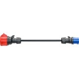 go-e Adapter für Gemini flex 11 kW, CEE rot Drehstrom 16A > CEE blau 16A schwarz, 30cm