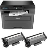 Brother DCP-L2627DWXL, Multifunktionsdrucker dunkelgrau, USB, WLAN, Scan, Kopie, 2x Toner, Duplex (Druck)