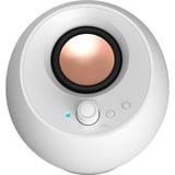 Creative Pebble Pro, PC-Lautsprecher weiß, Klinke, USB-A/C, Bluetooth, Digitalverstärker, RGB-Beleuchtung