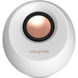Creative Pebble Pro, PC-Lautsprecher weiß, Klinke, USB-A/C, Bluetooth, Digitalverstärker, RGB-Beleuchtung